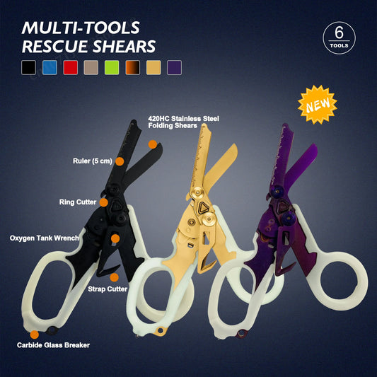 Multifunction Mini Portable Raptors Shears Tactical Folding Scissors - Outdoor Survival Tool