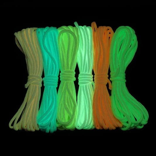 Luminous Paracord Rope 550 - 9 Strands 4mm Nylon Parachute Outdoor Camping Lanyard Tent Cord Survival EDC Glow Bundle