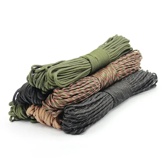 7 Core 550 Paracord Cord - 3m/8m/16m Diameter 4mm for Outdoor Camping Survival, Lanyard, Parachute Rope, Hiking Tent Accessories