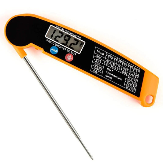 Digital Kitchen Food Thermometer - Meat, Water, Milk Cooking Probe for BBQ and Oven