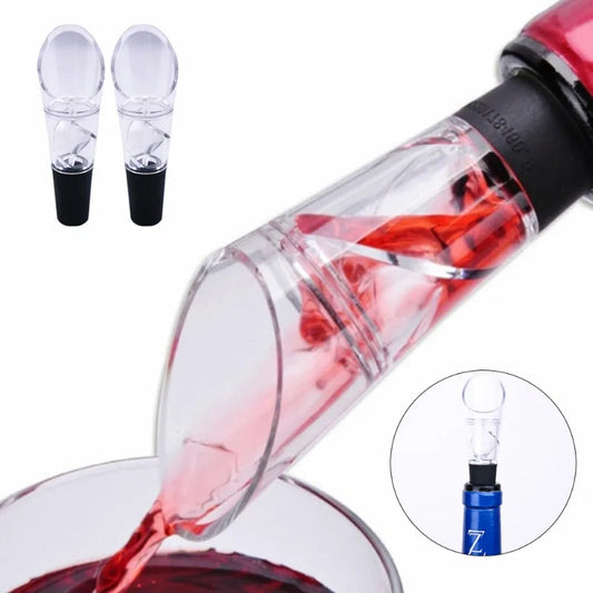 Premium Wine Aerator Pourer - Quick Decanter Drop Stop Top Stopper for White and Red Wine Bottles